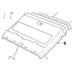  BTR9178LUH | Padiglione del tetto-cornice del tetto Anteriore, Grigio Ripple Senza Pannello Apertura Tetto